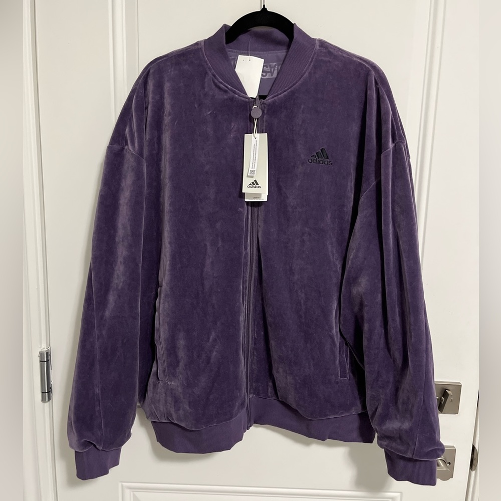NWT - Adidas Unisex Embossed Reversible Jacket - Men Size L / Women Size XL